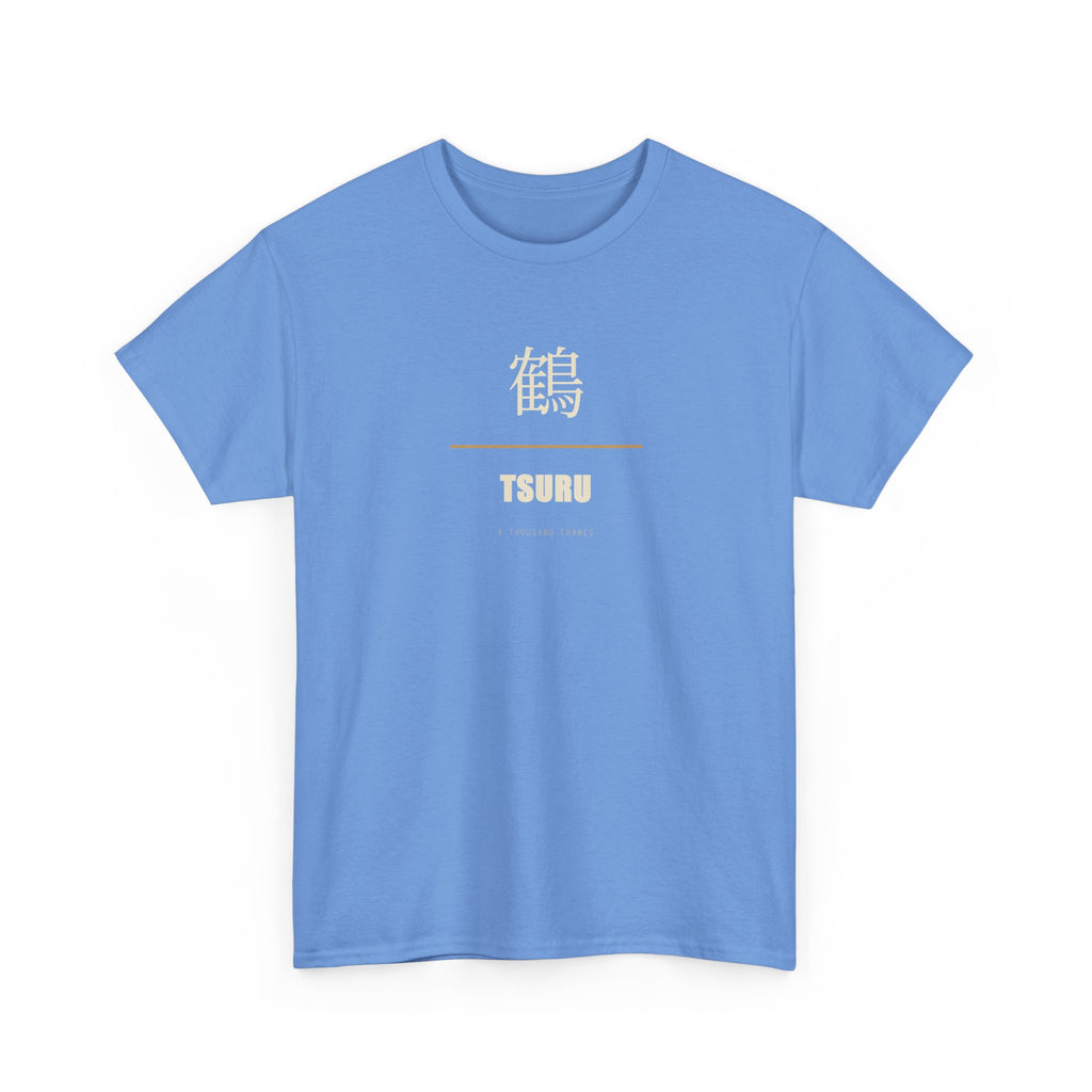 Tsuru T Shirt Japanese Crane Kanji Tee Minimalist Graphic Shirt for Crane Lovers, Origami Art Shirt, Zen Style Apparel