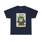 Samurai Shiba Inu Drinking Matcha Tee — Relax Matcha Time Graphic T-Shirt