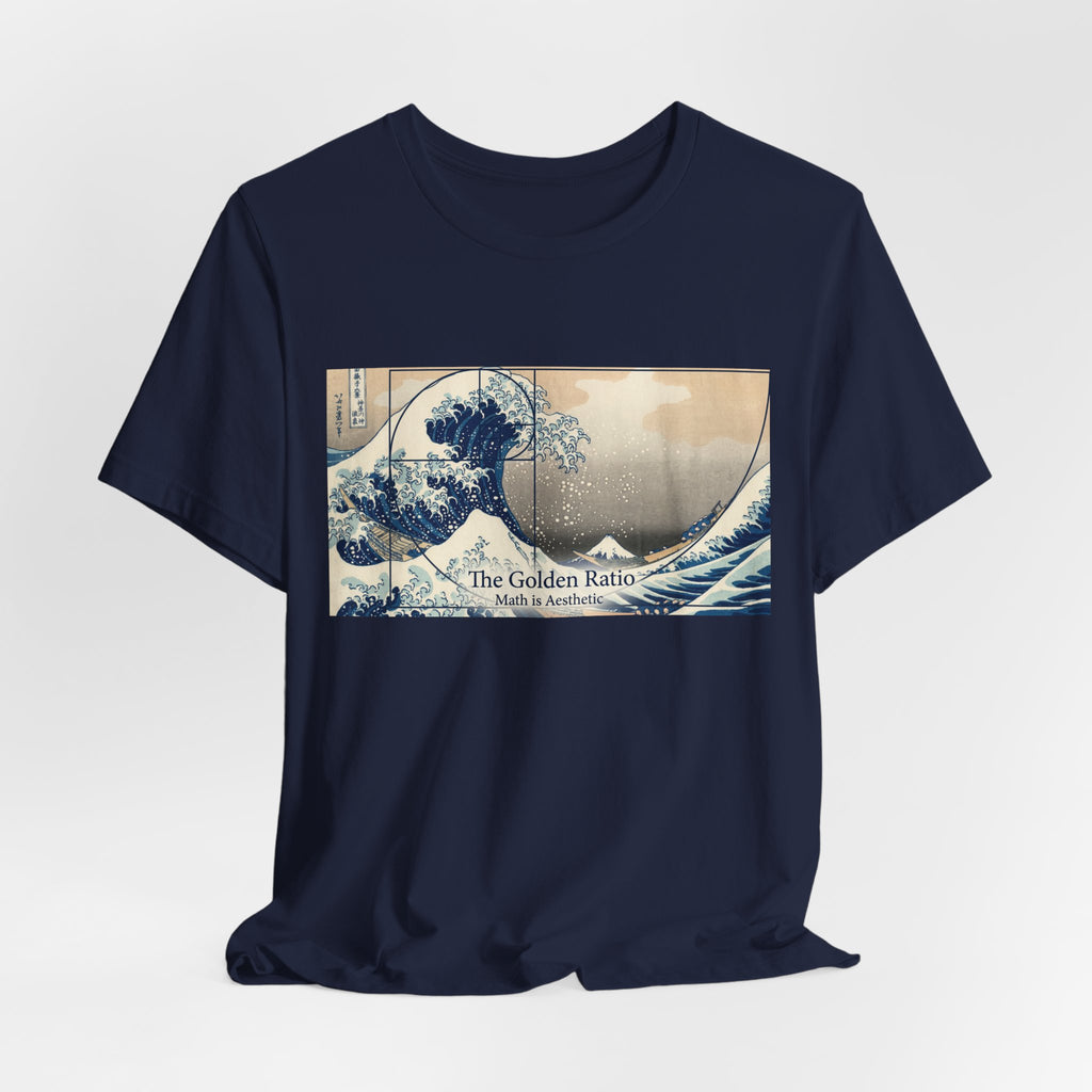 The Great Wave with Golden Ratio T-Shirt | Hokusai Wave Math Art