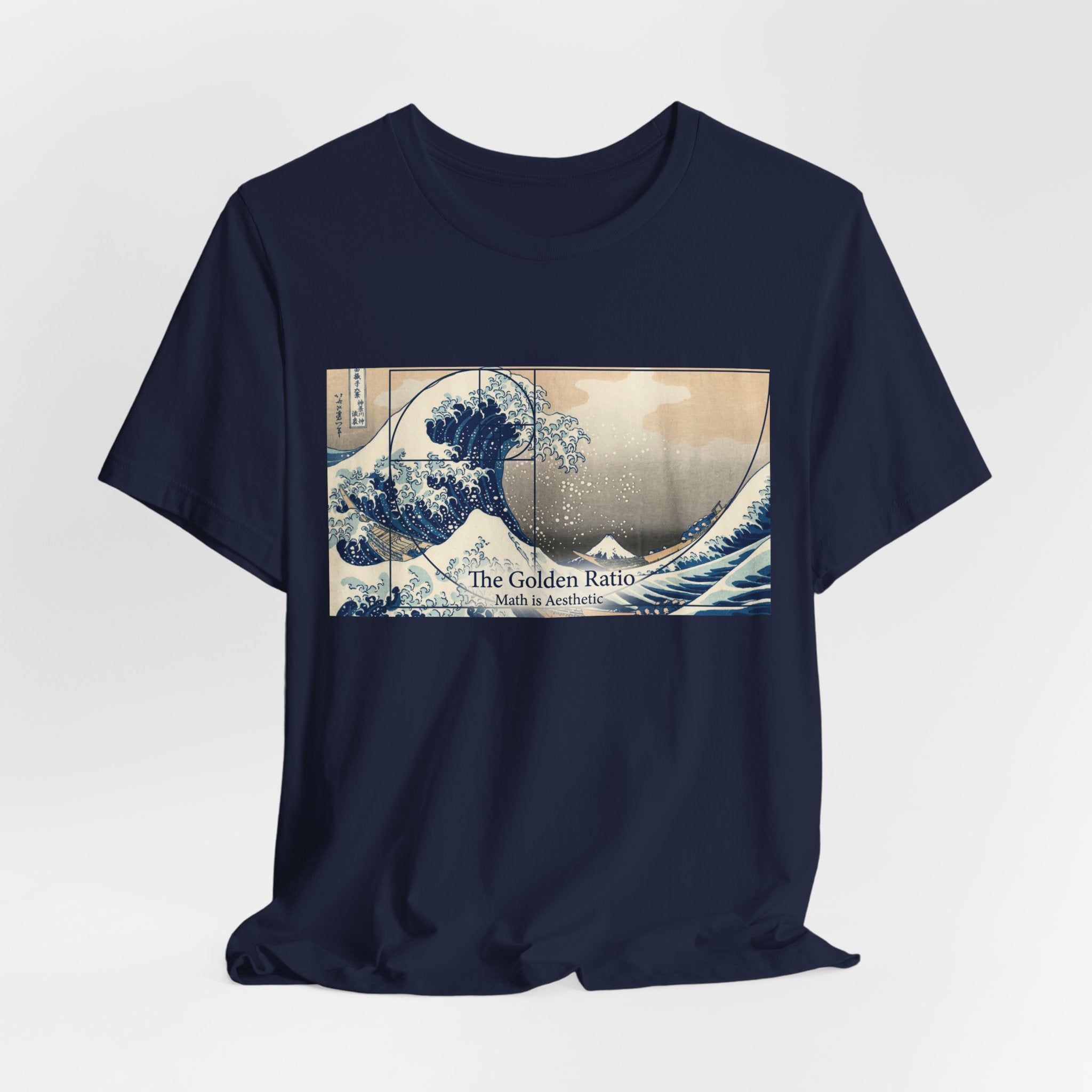The Great Wave with Golden Ratio T-Shirt | Hokusai Wave Math Art