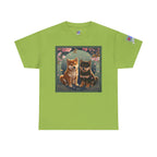 Shiba Inu Puppies Duo T-Shirt — Cute Cherry Blossom Dog Tee