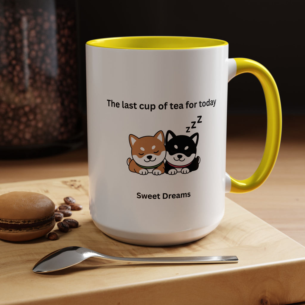 Shiba Inu "Sweet Dreams" Mug, The Last Cup of Tea for Today, Japanese Dog Cute Gift Mug