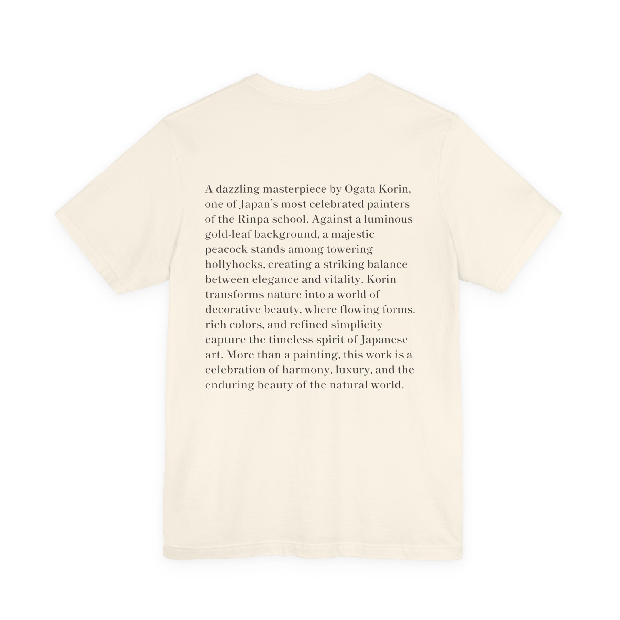 Korin Ogata "Peacock and Hollyhocks Screen", Japanese Art Museum T-Shirt