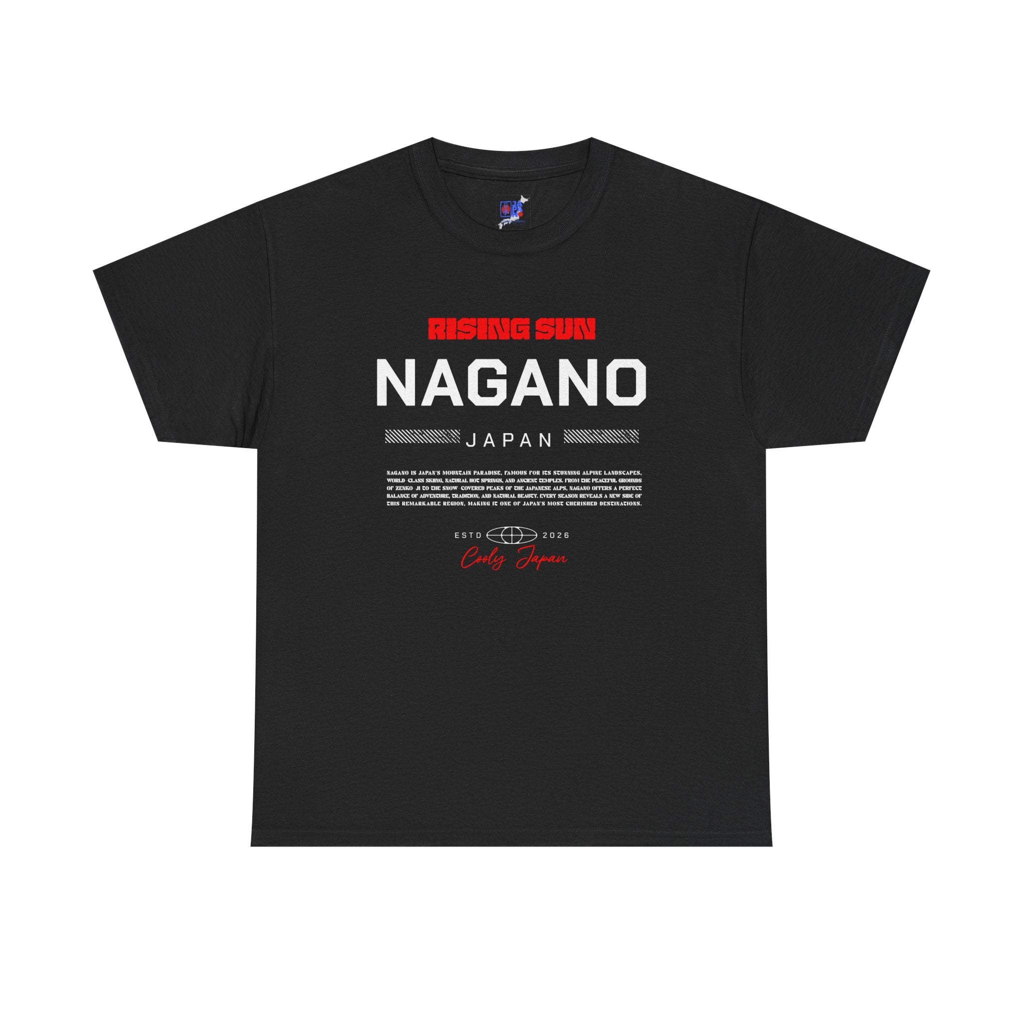 Nagano T-Shirt | 長野 Japanese Alps & Snow Monkey Japan City Tee | Designed by Japanese