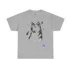 Akita Inu Sumi Ink Portrait T-Shirt — Japanese Ink Wash Dog Tee