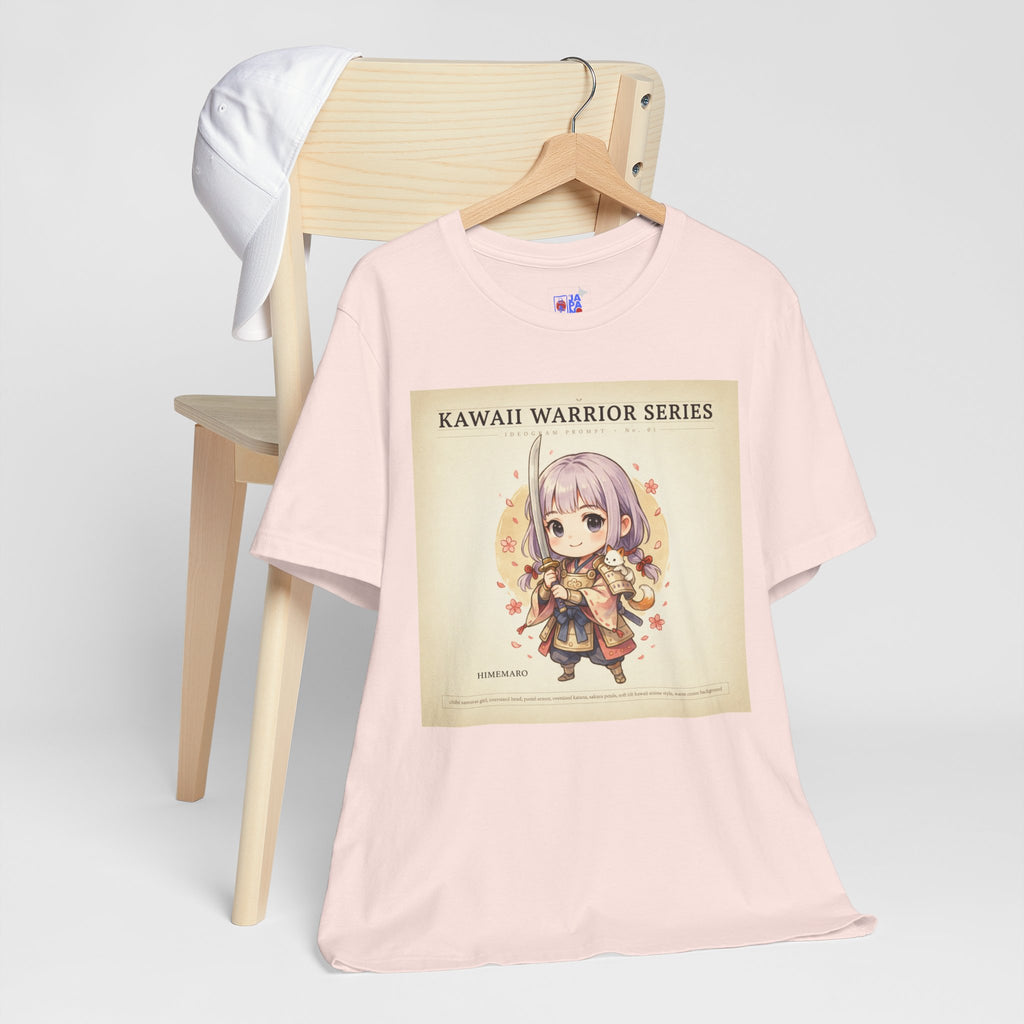 Kawaii Warrior Series T-Shirt, Cute Anime Chibi Warrior Graphic Tee