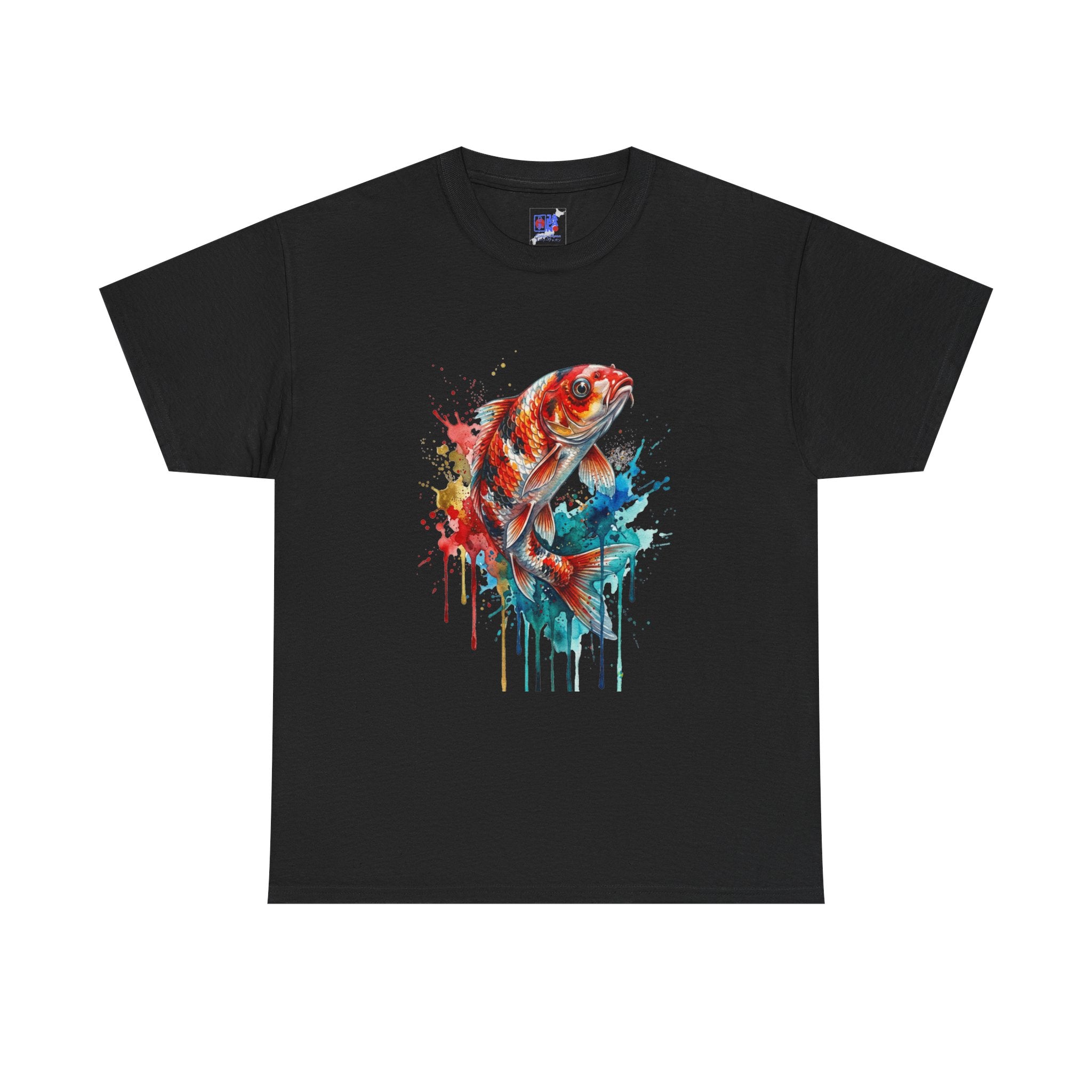 Koi Fish Watercolor T-Shirt — Vibrant Drip Art Tee