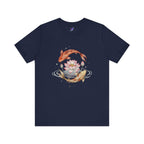 Koi and Lotus Beauty Tee | Koi Circle Floral Japanese Aesthetic