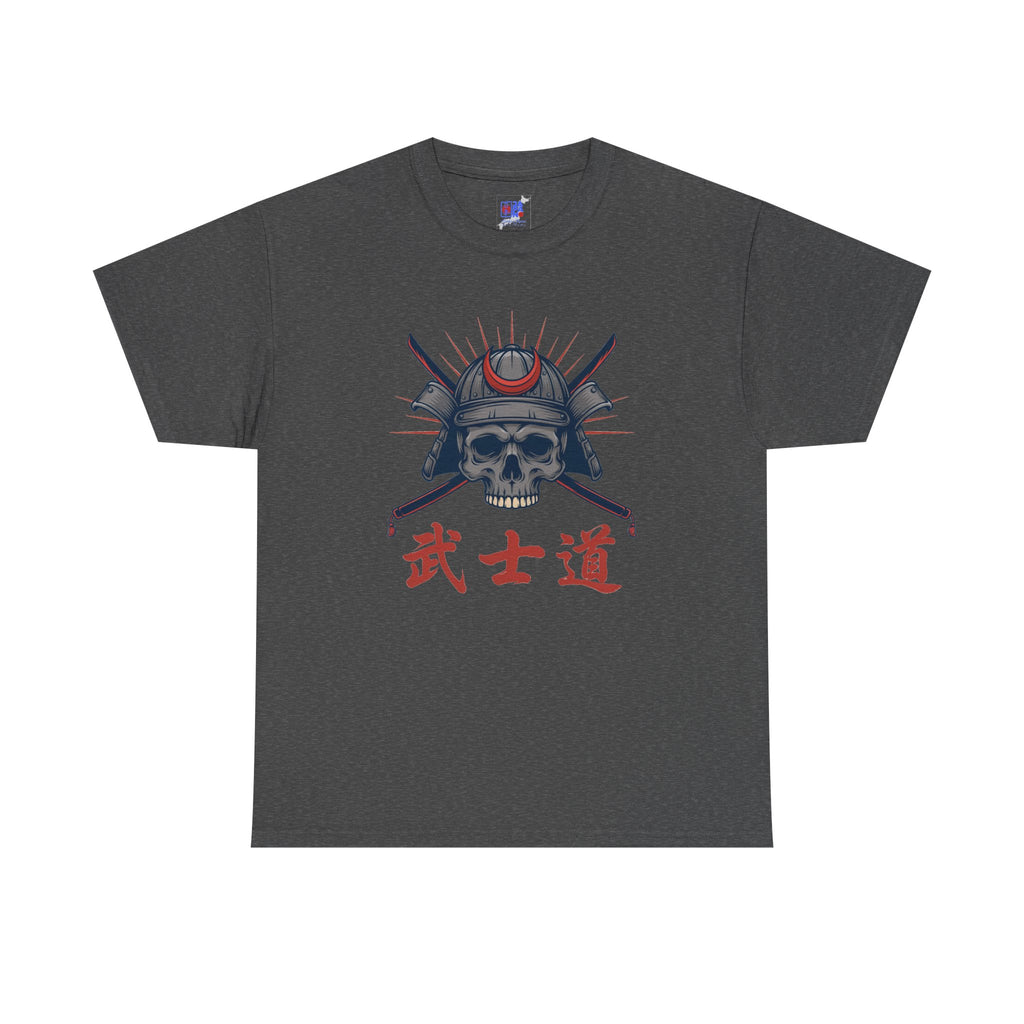 Samurai Skull Tee | Kanji Bushido Helmet Graphic Shirt