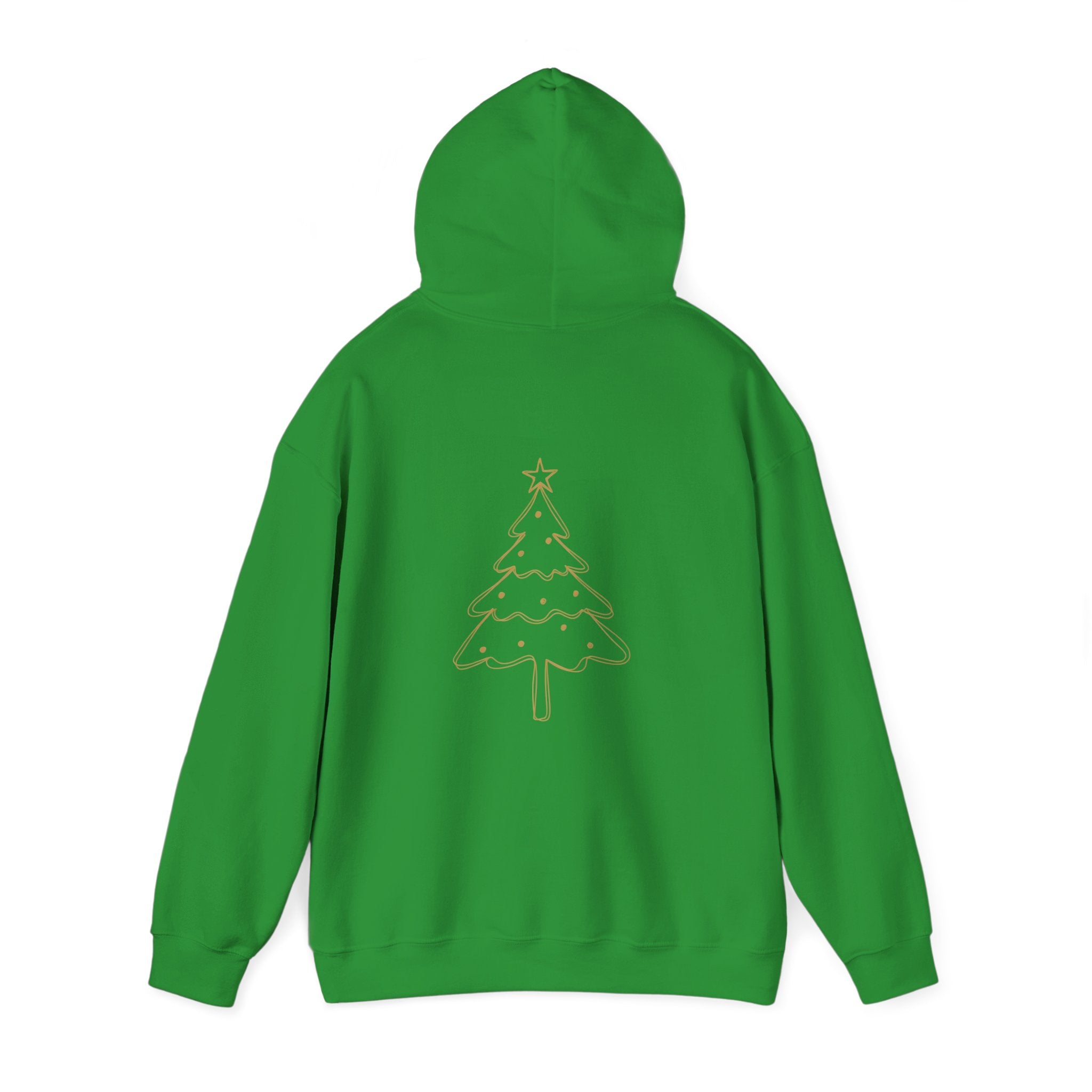 Christmas Cabin Hoodie — 'Home for the Holidays' Green Holiday Sweatshirt