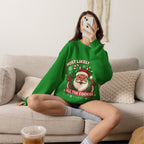 Christmas Crewneck Sweatshirt - "Most Likely to Eat All the Cookies" Merry & Bright Holiday Sweater