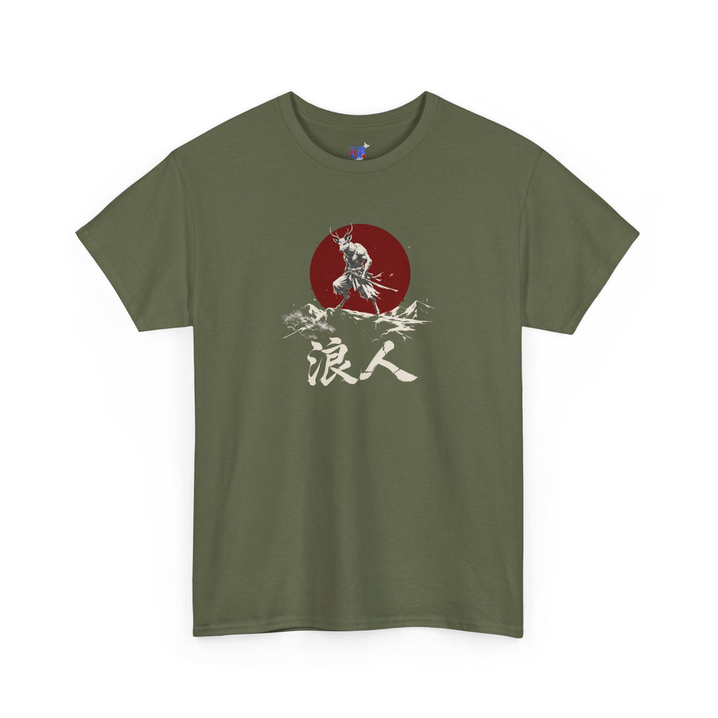 Samurai Wolf Tee — Japanese Ronin Graphic T-Shirt (浪人)