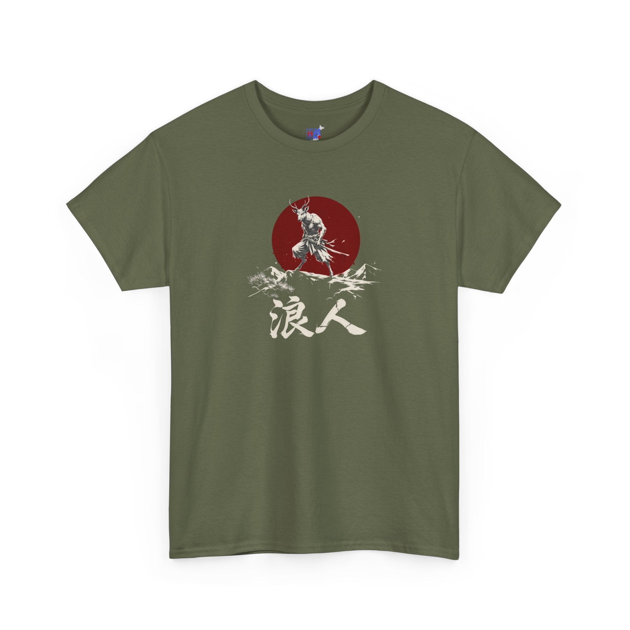 Samurai Wolf Tee — Japanese Ronin Graphic T-Shirt (浪人)