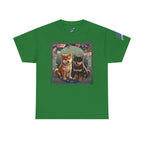 Shiba Inu Puppies Duo T-Shirt — Cute Cherry Blossom Dog Tee