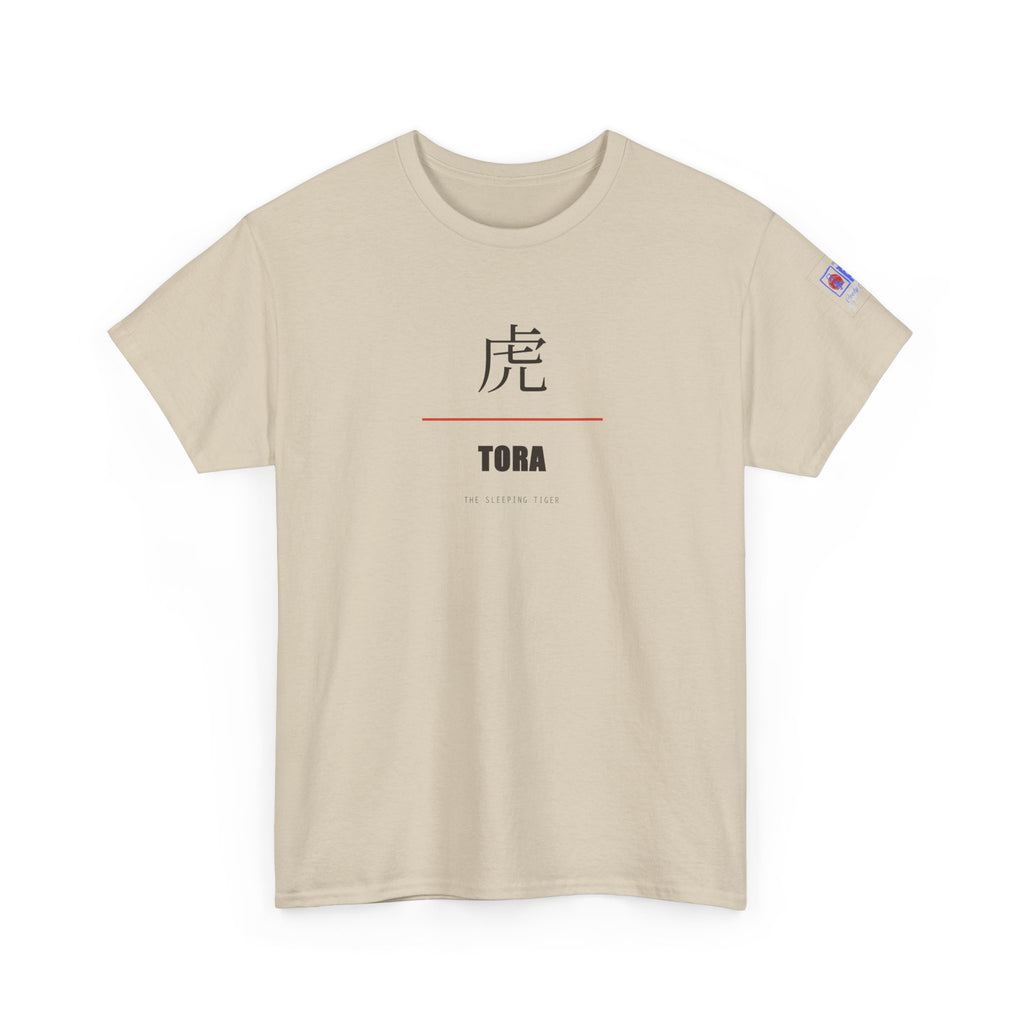 Tora Sleeping Tiger T Shirt Japanese Kanji Graphic Tee Casual Wear