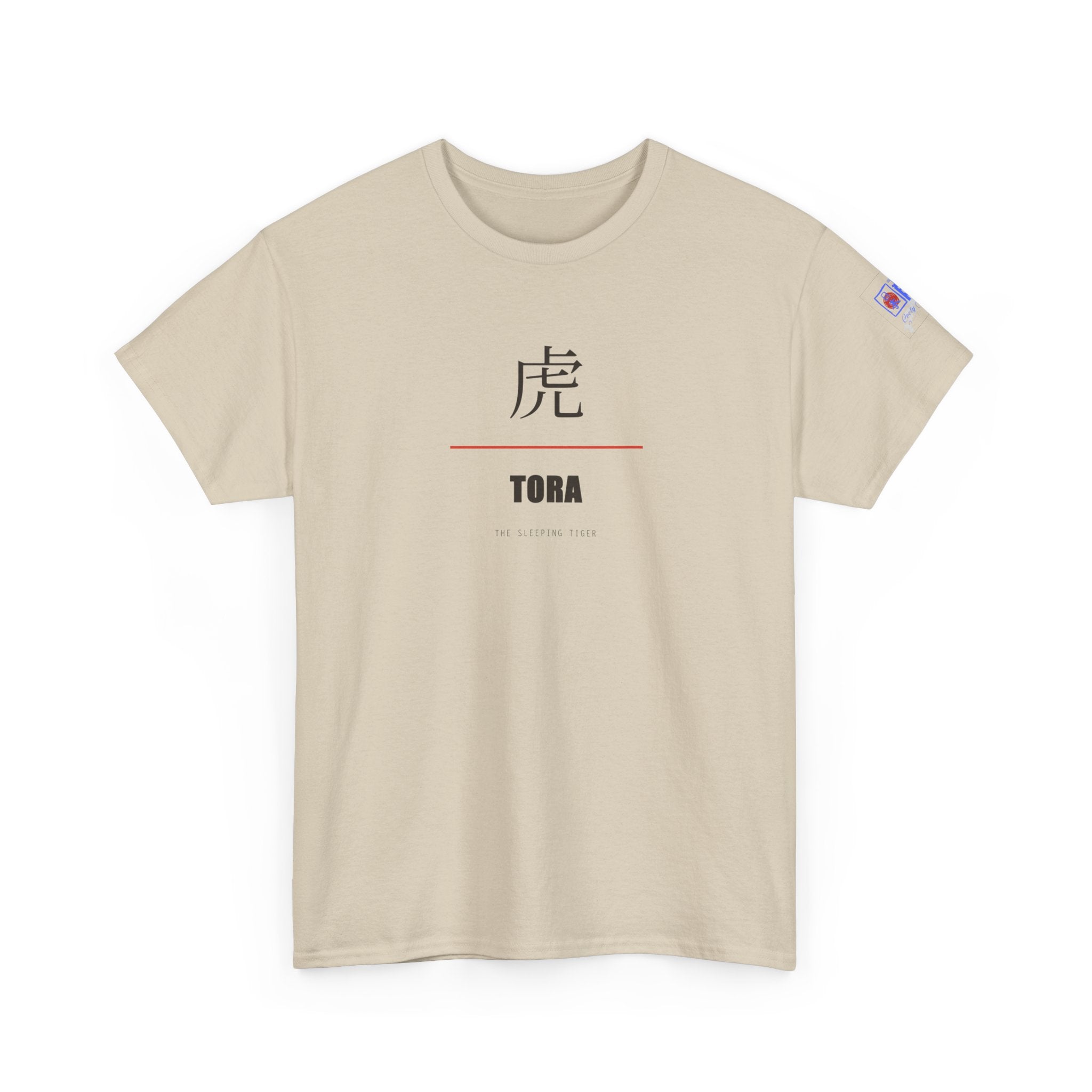 Tora Sleeping Tiger T Shirt Japanese Kanji Graphic Tee Casual Wear