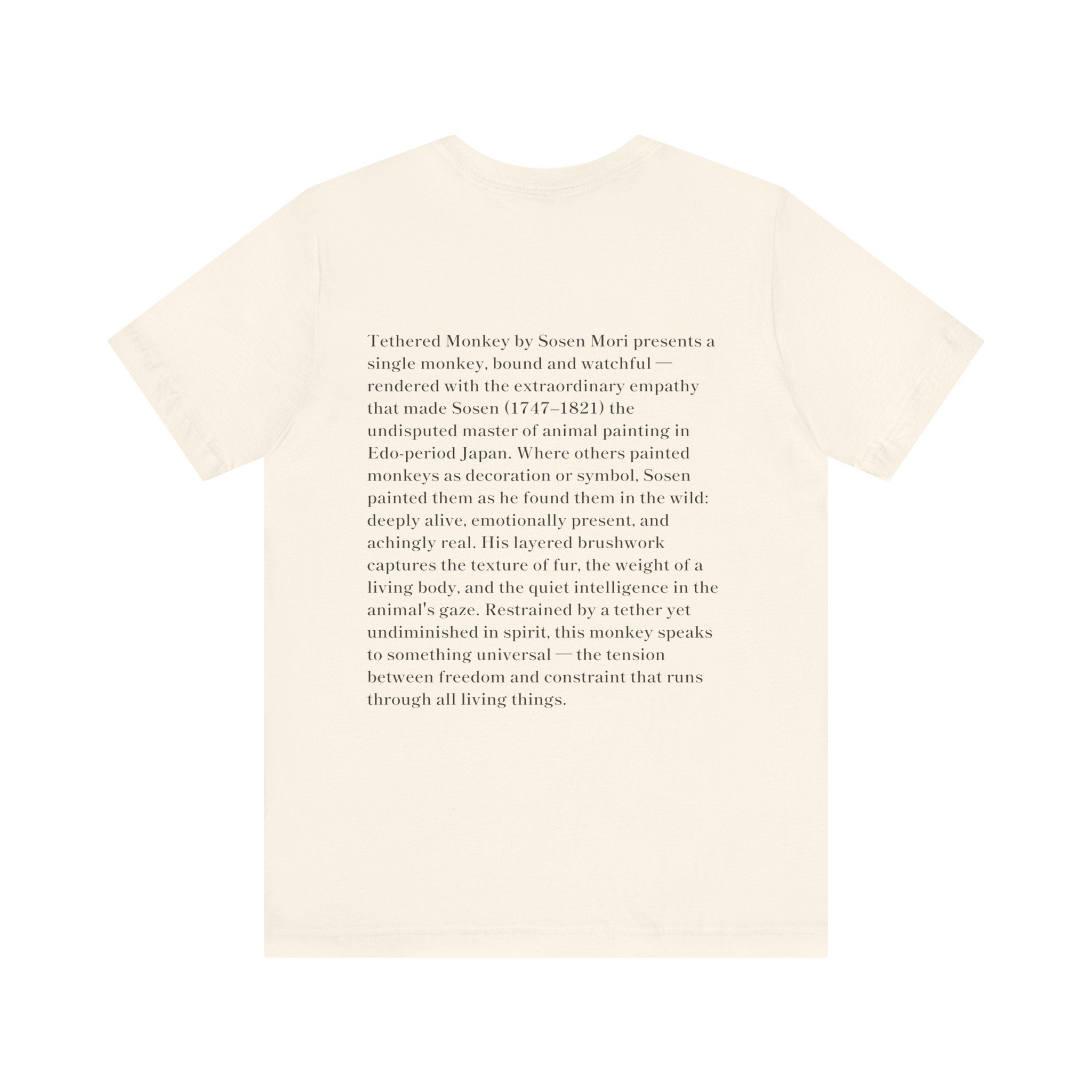 Japanese Art T-Shirt, Mori Sosen Three Monkeys, Museum Tee, Edo Period Animal Painting Japanese Macaque Gift
