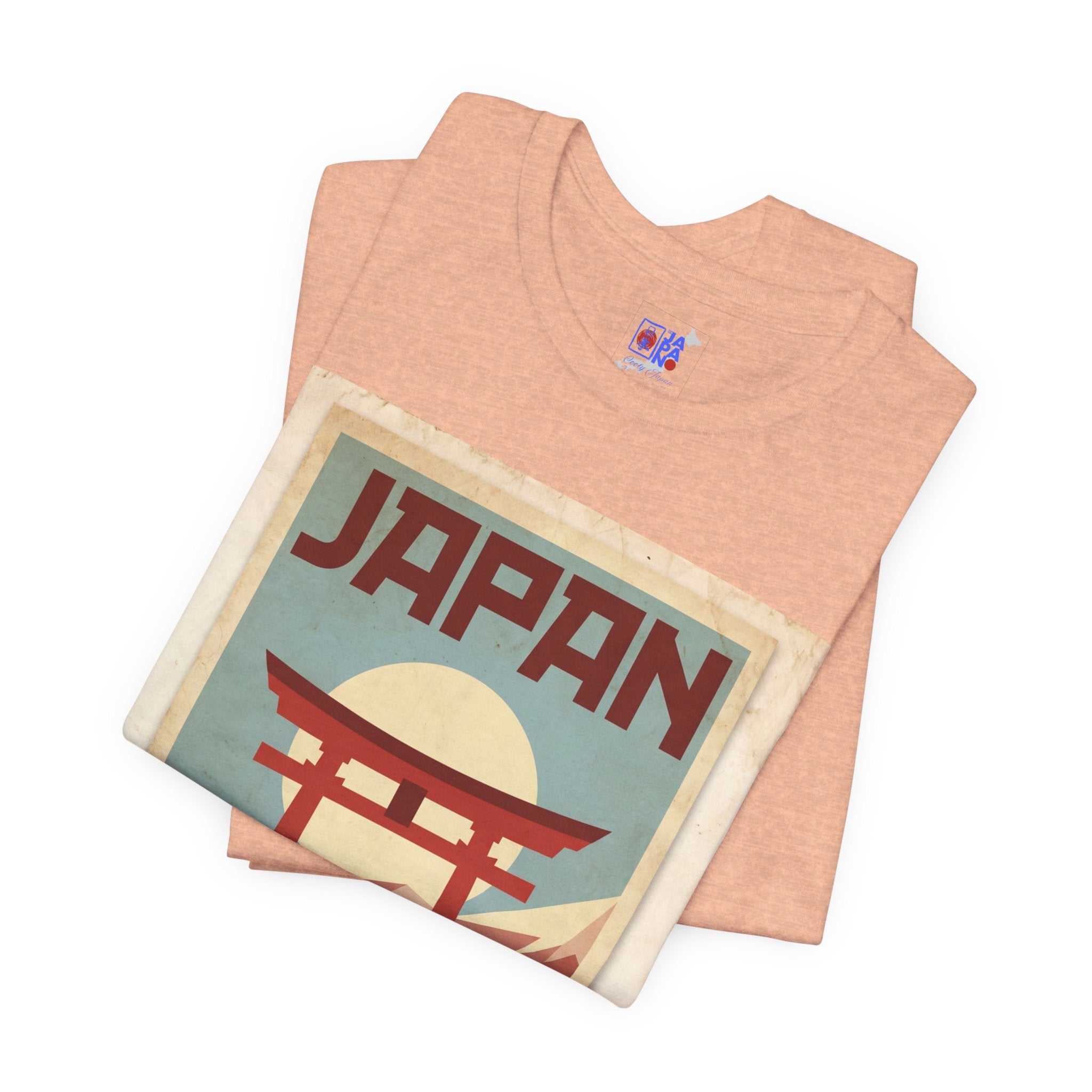 Japan Vintage Travel Poster T-Shirt — Torii Gate Sunrise Mountain Tee