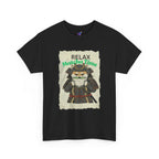 Samurai Shiba Inu Drinking Matcha Tee — Relax Matcha Time Graphic T-Shirt