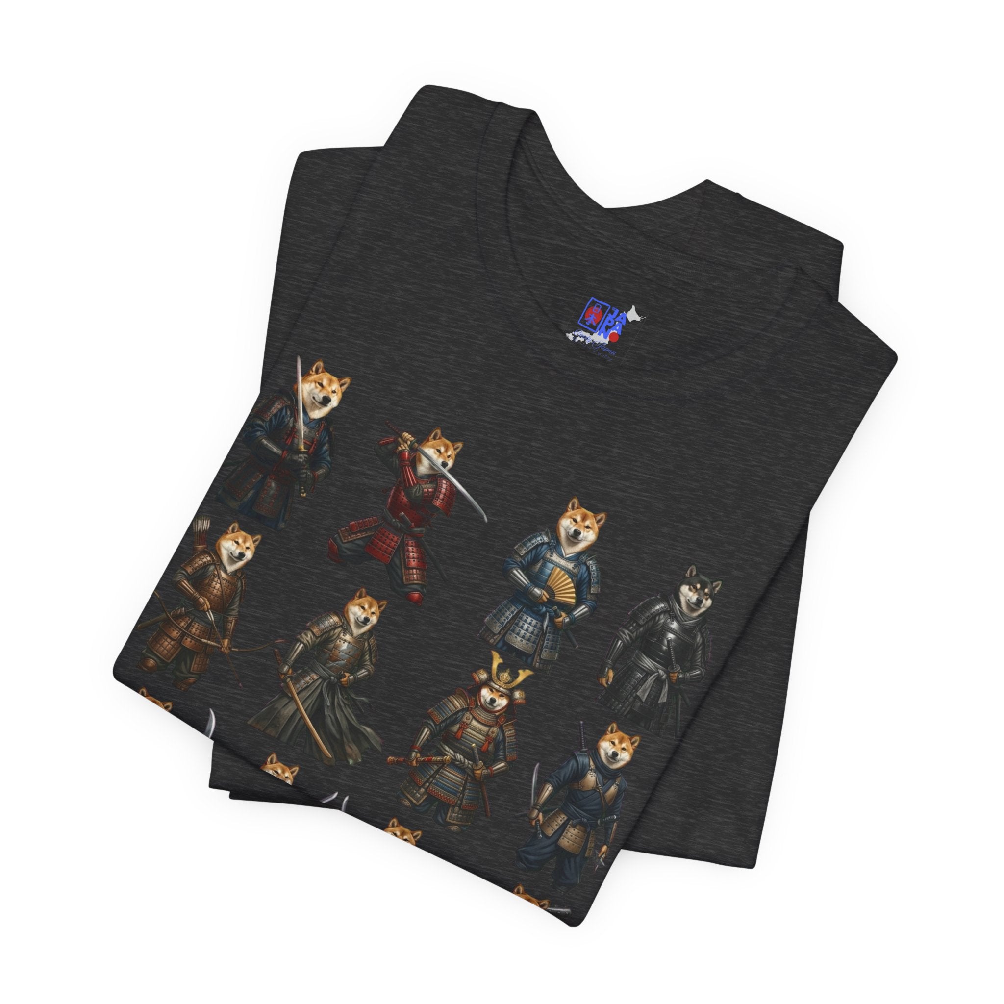 Shiba Inu Samurai T-Shirt, Japanese Warrior Dog Graphic Tee, Funny Dog Lover Gift, Anime Streetwear, Unisex Cotton Shirt