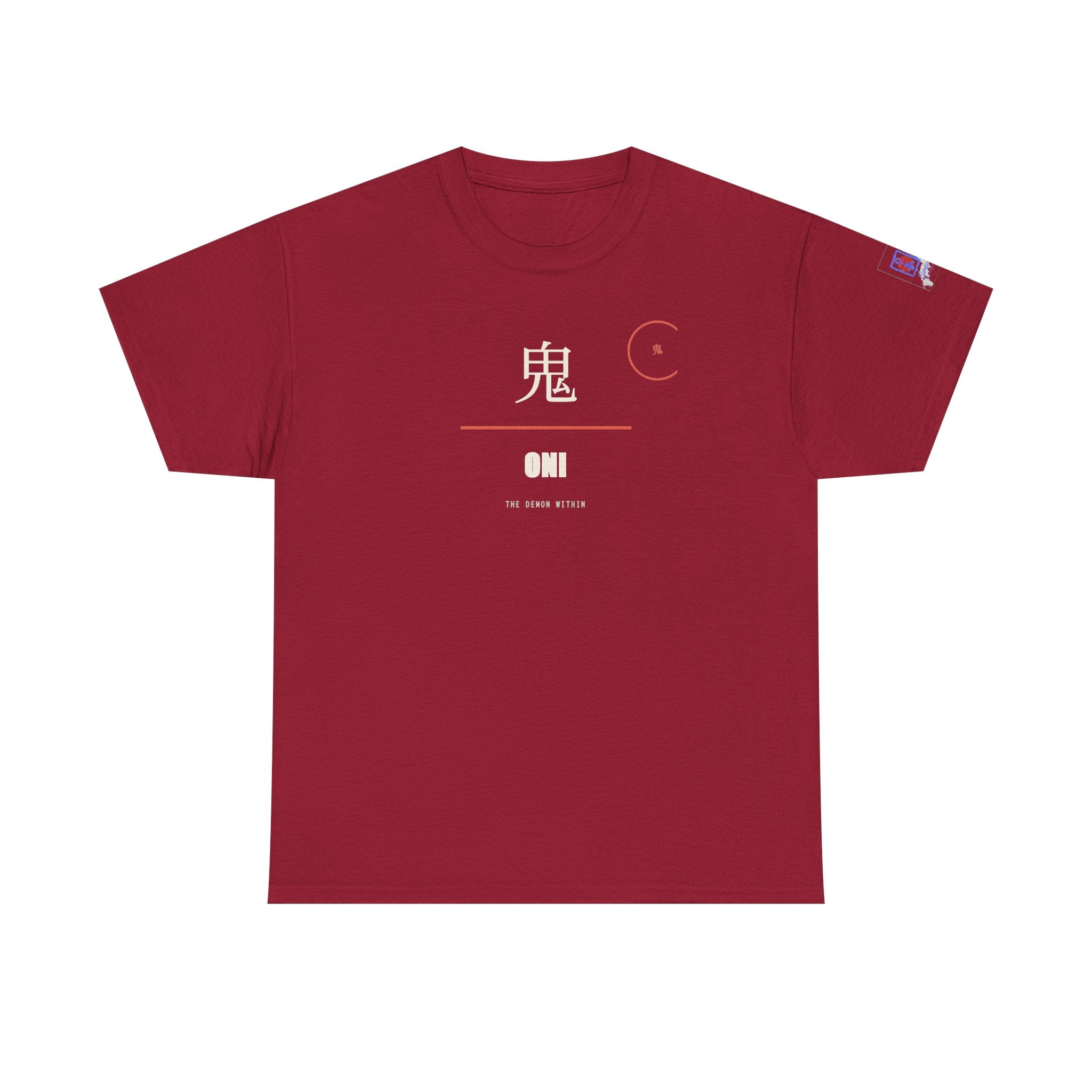 Oni T Shirt Japanese Demon Kanji Graphic Tee, Anime Lover Gift, Dark Minimalist Shirt, Halloween Costume Top
