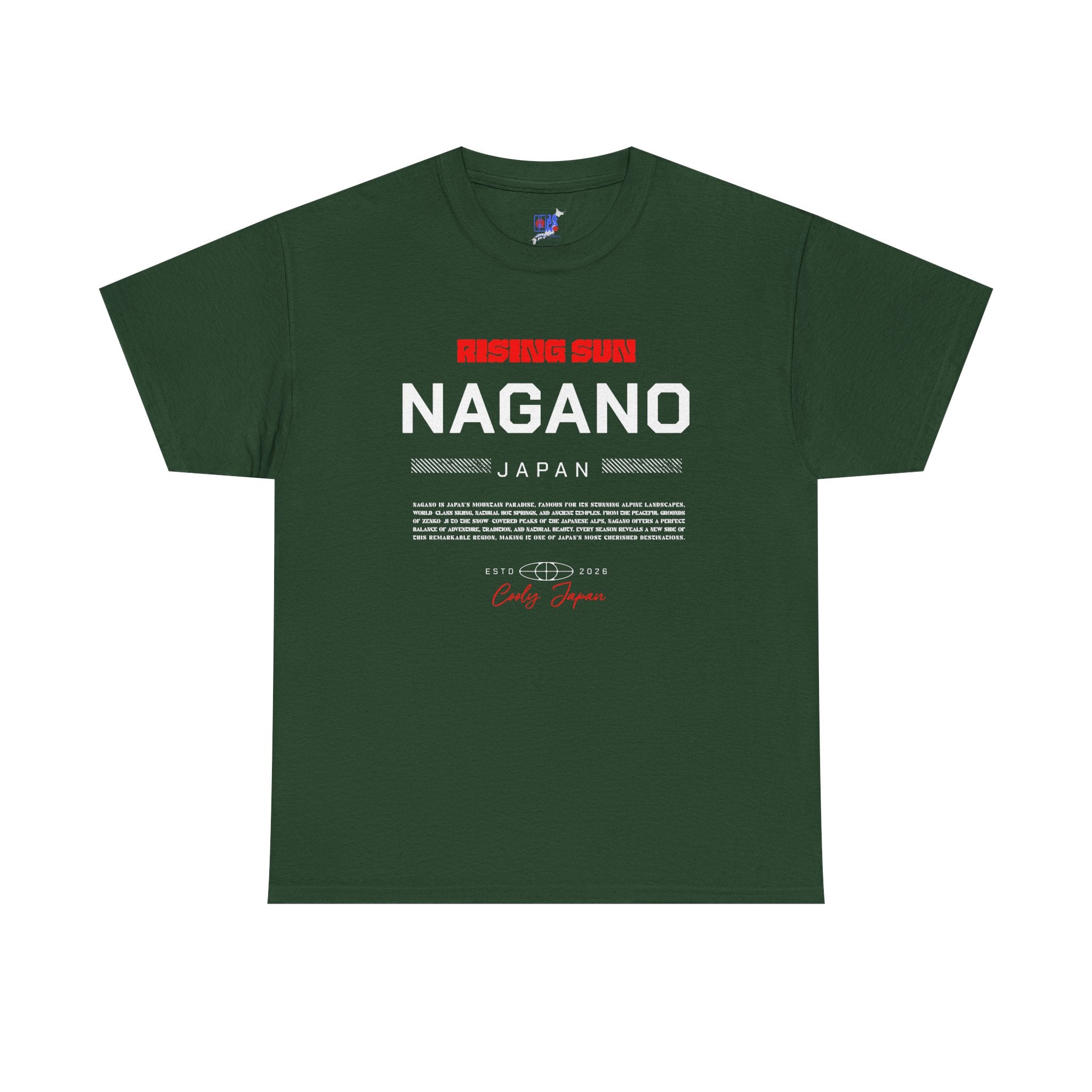 Nagano T-Shirt | 長野 Japanese Alps & Snow Monkey Japan City Tee | Designed by Japanese