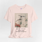 Teisai Hokuba "Swallows and Peonies" | Edo-period Surimono Art Tee (Light)