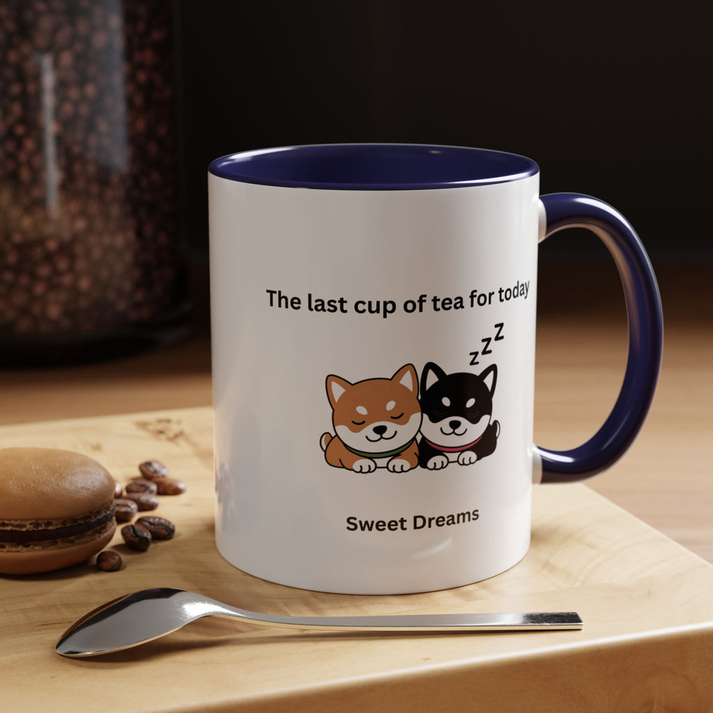 Shiba Inu "Sweet Dreams" Mug, The Last Cup of Tea for Today, Japanese Dog Cute Gift Mug