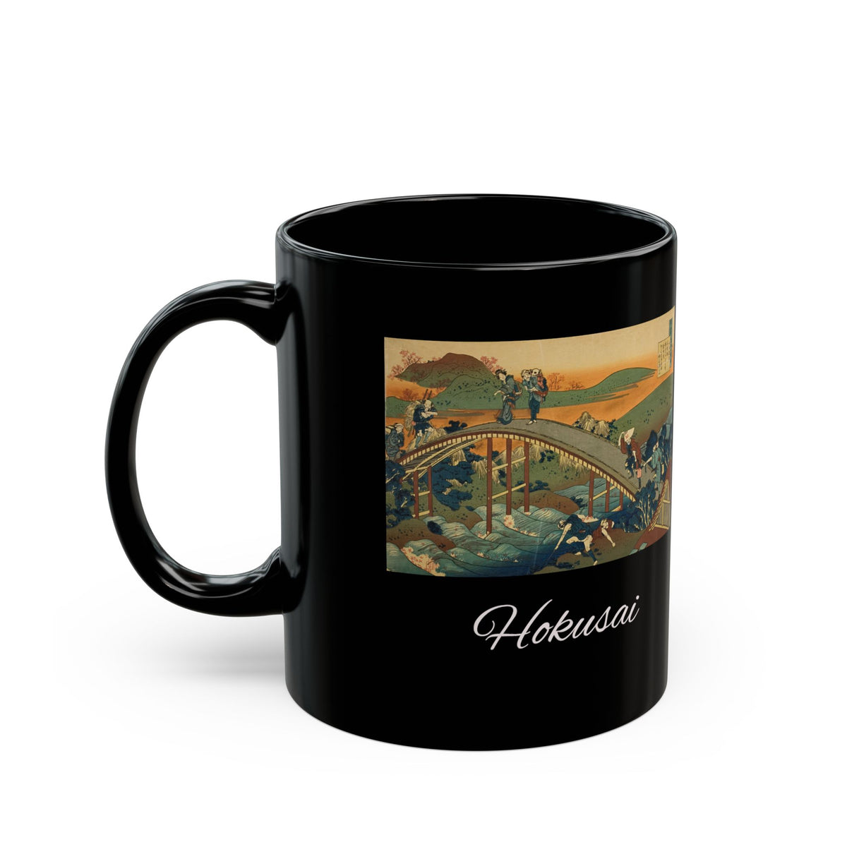 Hokusai Katsushika Hokusai Ukiyo-e Black Coffee Mug (11oz/15oz)