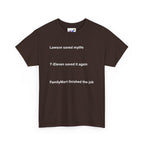 Lawson Saved My Life. 7-Eleven Saved It Again. FamilyMart Finished the Job. | Japan Convenience Store Tee — Dark Edition