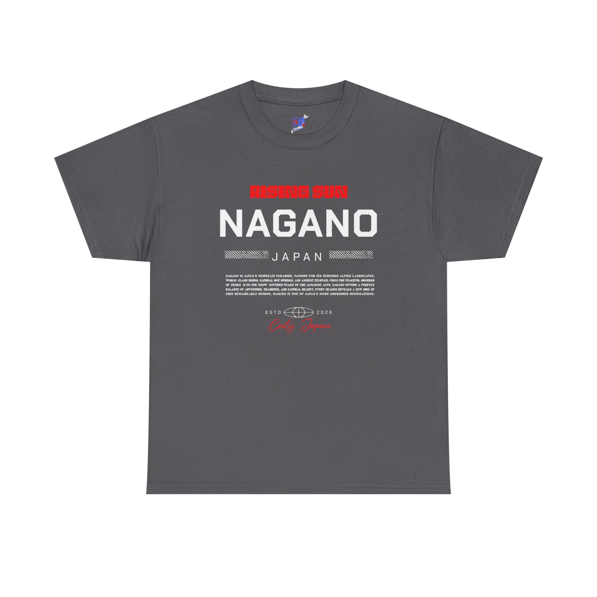 Nagano T-Shirt | 長野 Japanese Alps & Snow Monkey Japan City Tee | Designed by Japanese