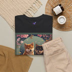 Shiba Inu Puppies Duo T-Shirt — Cute Cherry Blossom Dog Tee