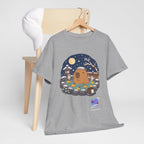 Kawaii Capybara Onsen T-Shirt | Japanese Hot Spring Winter Night Design