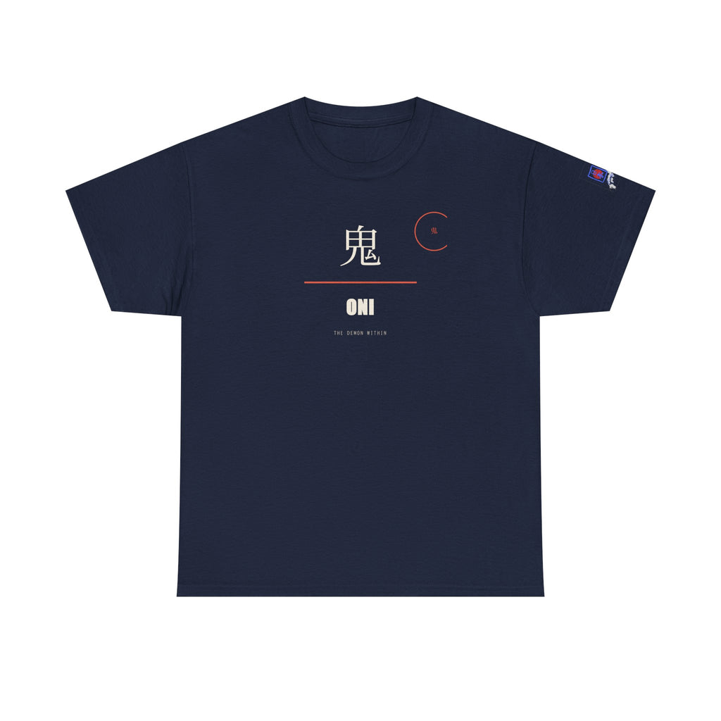 Oni T Shirt Japanese Demon Kanji Graphic Tee, Anime Lover Gift, Dark Minimalist Shirt, Halloween Costume Top