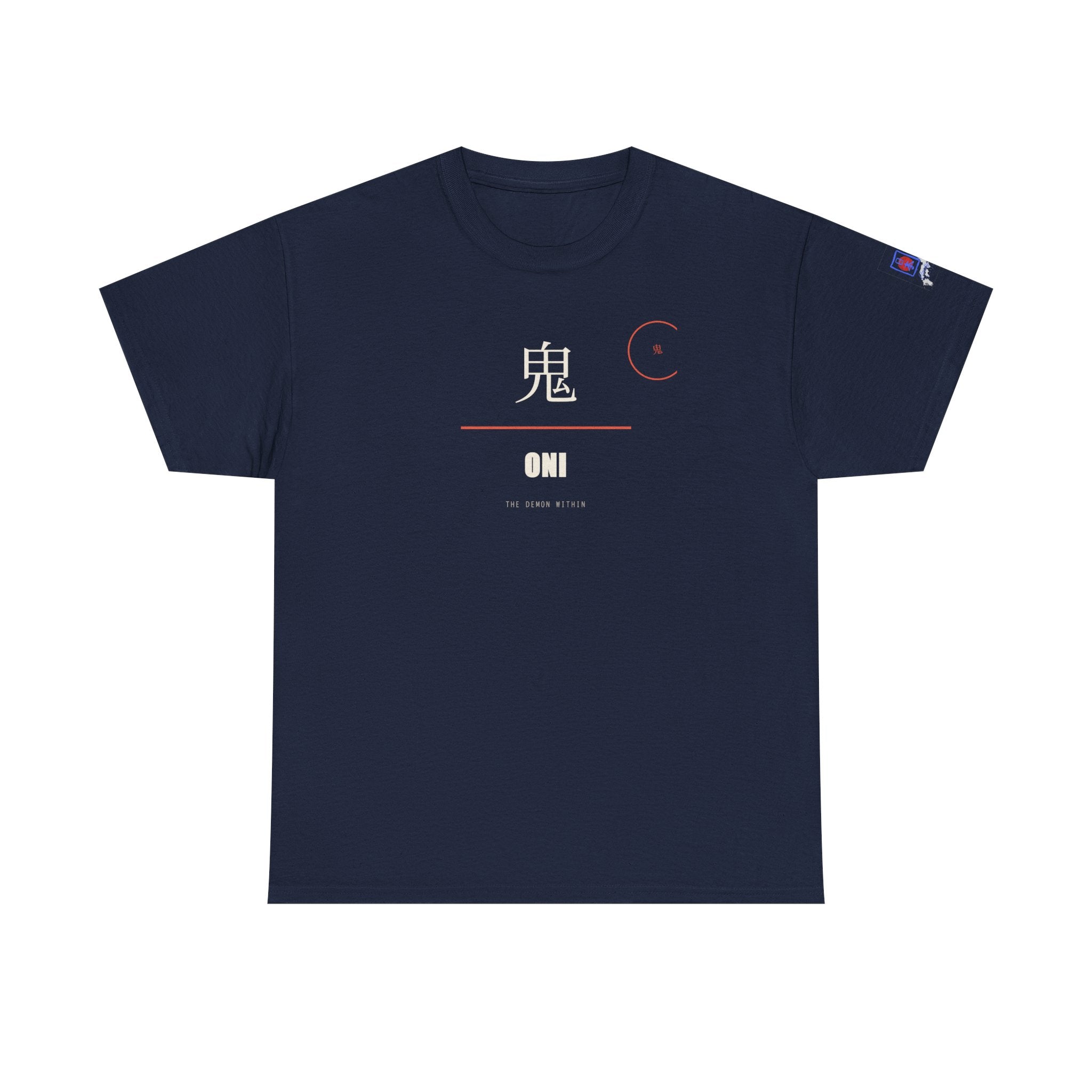 Oni T Shirt Japanese Demon Kanji Graphic Tee, Anime Lover Gift, Dark Minimalist Shirt, Halloween Costume Top