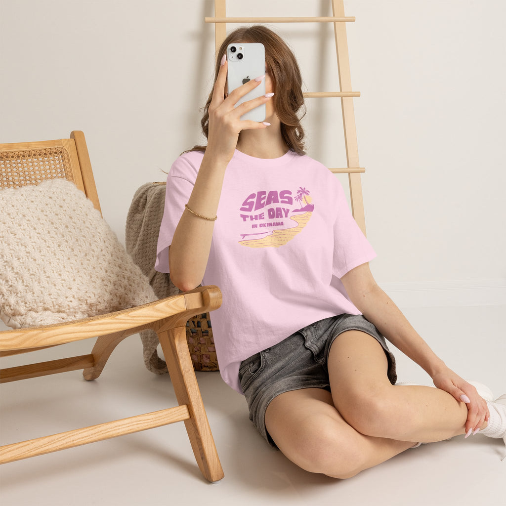 Seas the Day Okinawa Beach Tee — Vacation Graphic T-Shirt