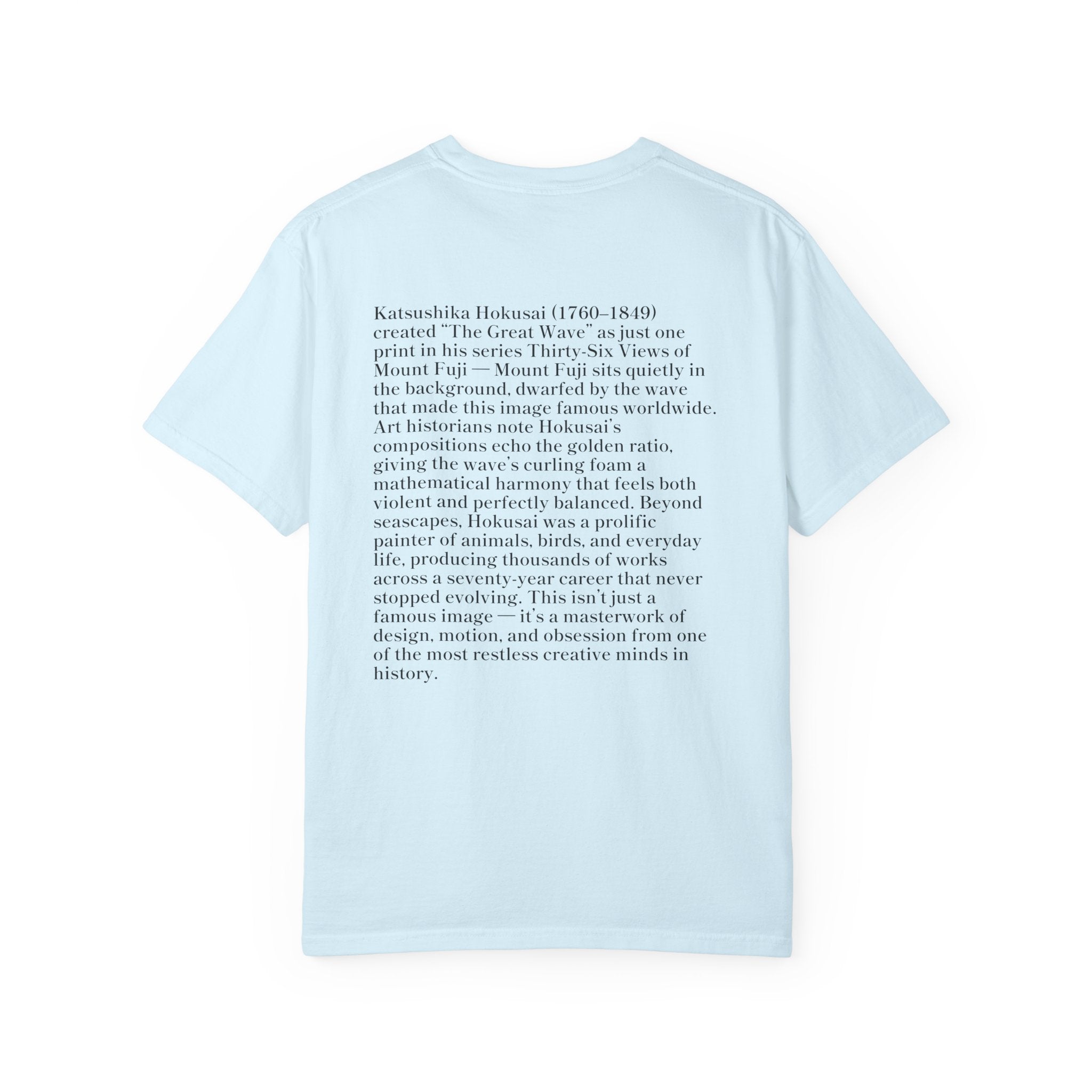 The Great Wave of Kanagawa Hokusai Art Tee Lighter color version — Comfort Colors 1717 Vintage Fit T-Shirt for Women