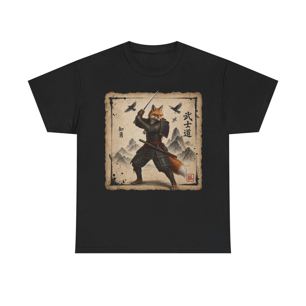 Samurai Fox T-Shirt — 'Bushido' Fox Warrior Vintage Japanese Art Tee