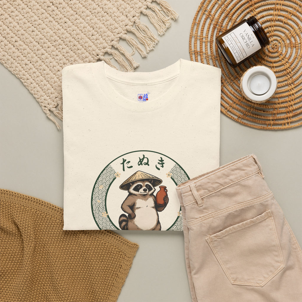 Tanuki T-Shirt | Japanese Raccoon Dog Folklore Graphic Tee | Edo Period Japan Shirt | Good Luck Gift