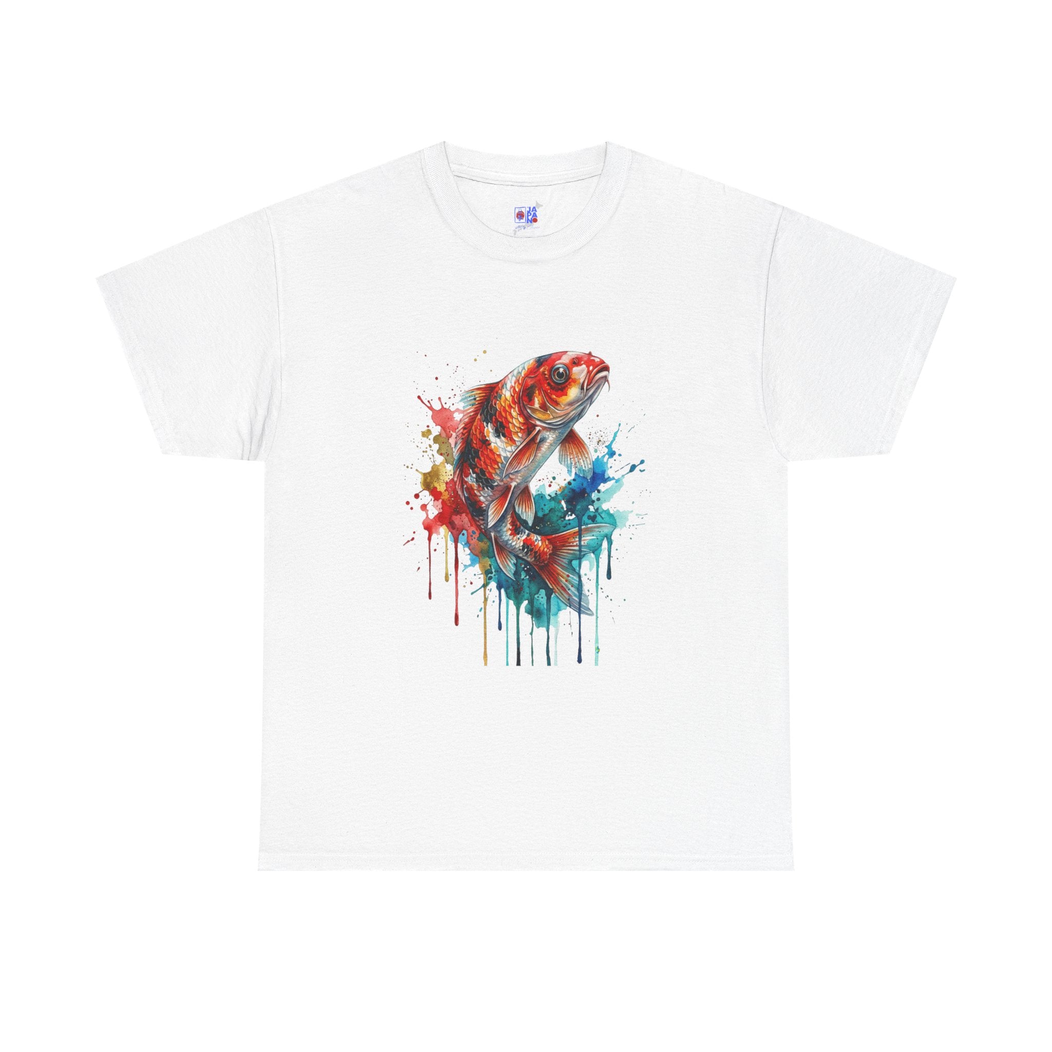 Koi Fish Watercolor T-Shirt — Vibrant Drip Art Tee