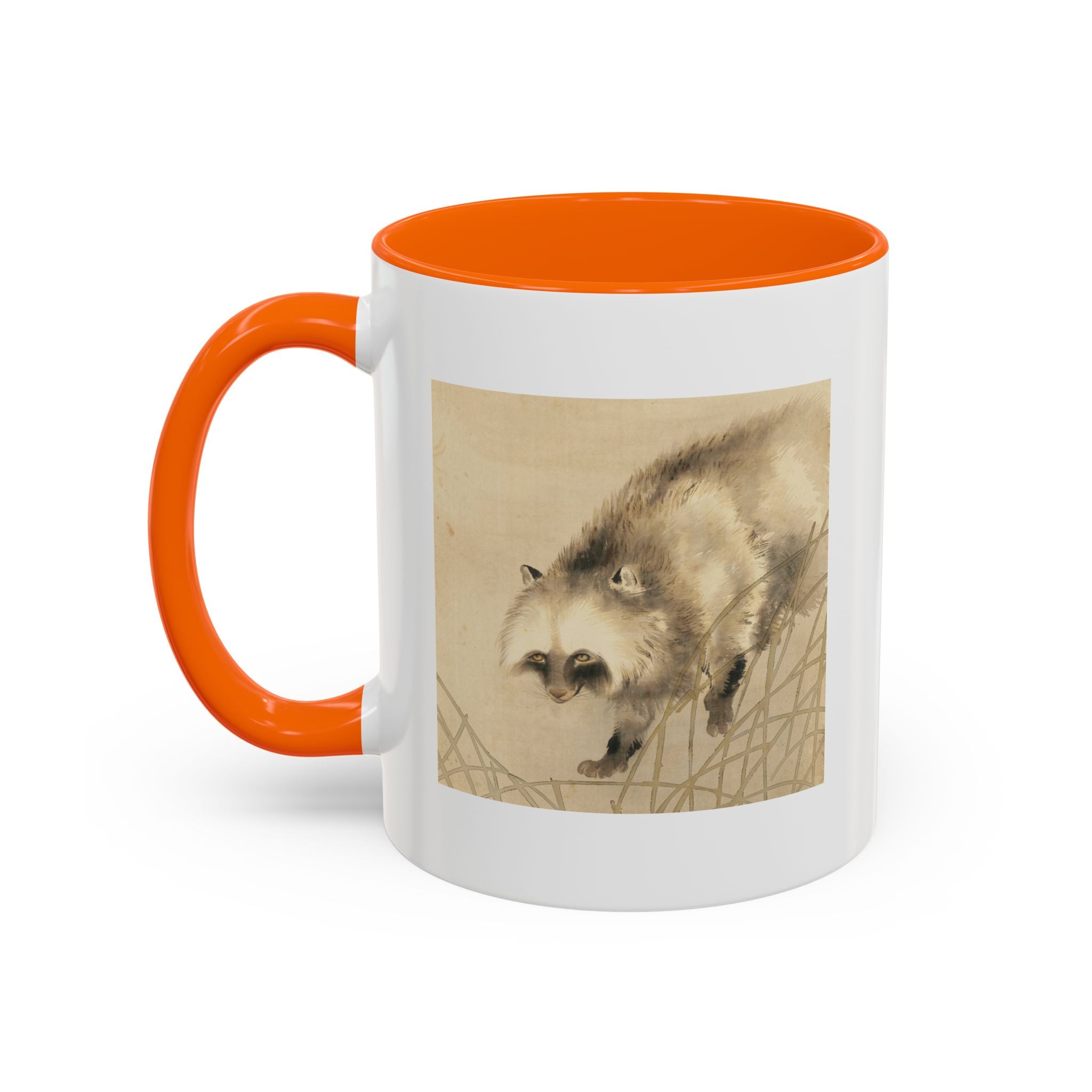 Yoshimura Hōryū "Raccoon Dog Under Moonlight" | Edo-period Japanese Art Mug — Museum Collection