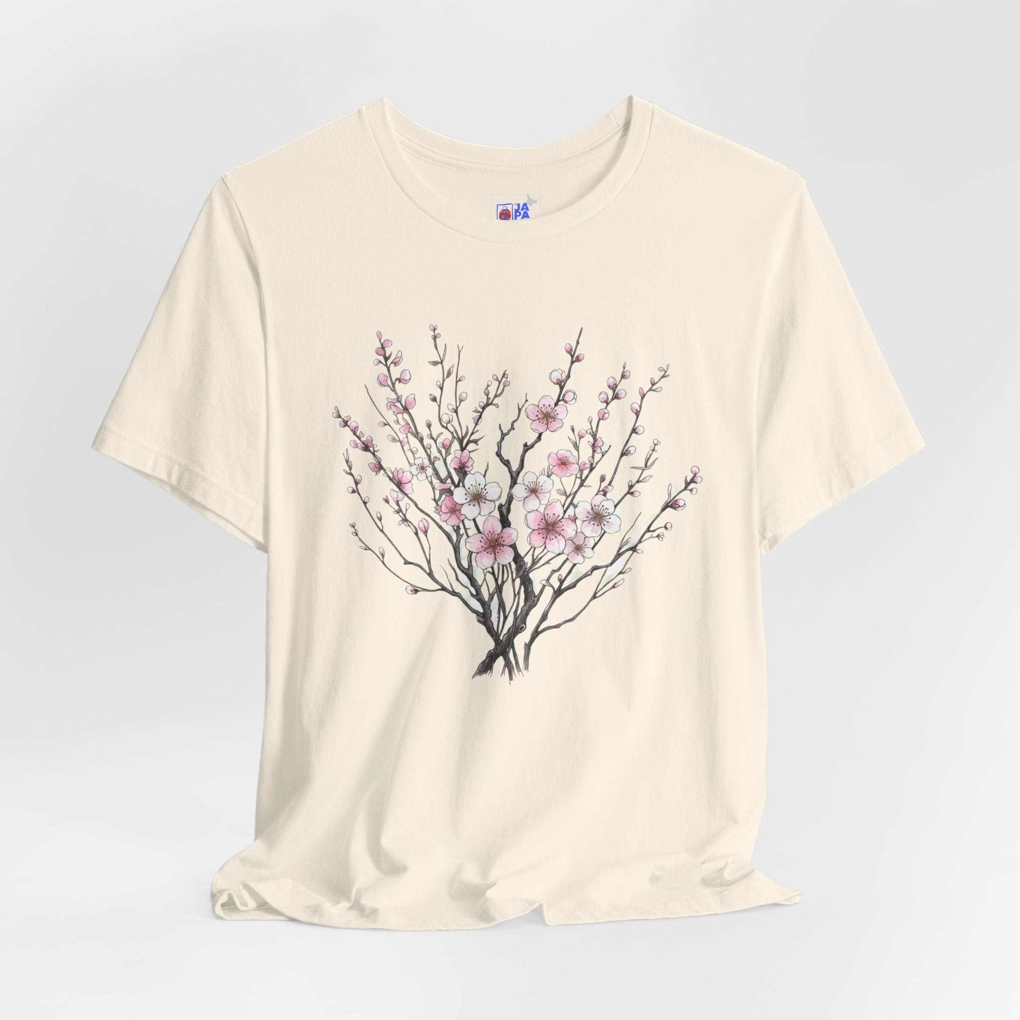 Japanese Plum Blossom T-Shirt | Ume Flower Dark Aesthetic Tee | Japan Winter Bloom Floral Shirt