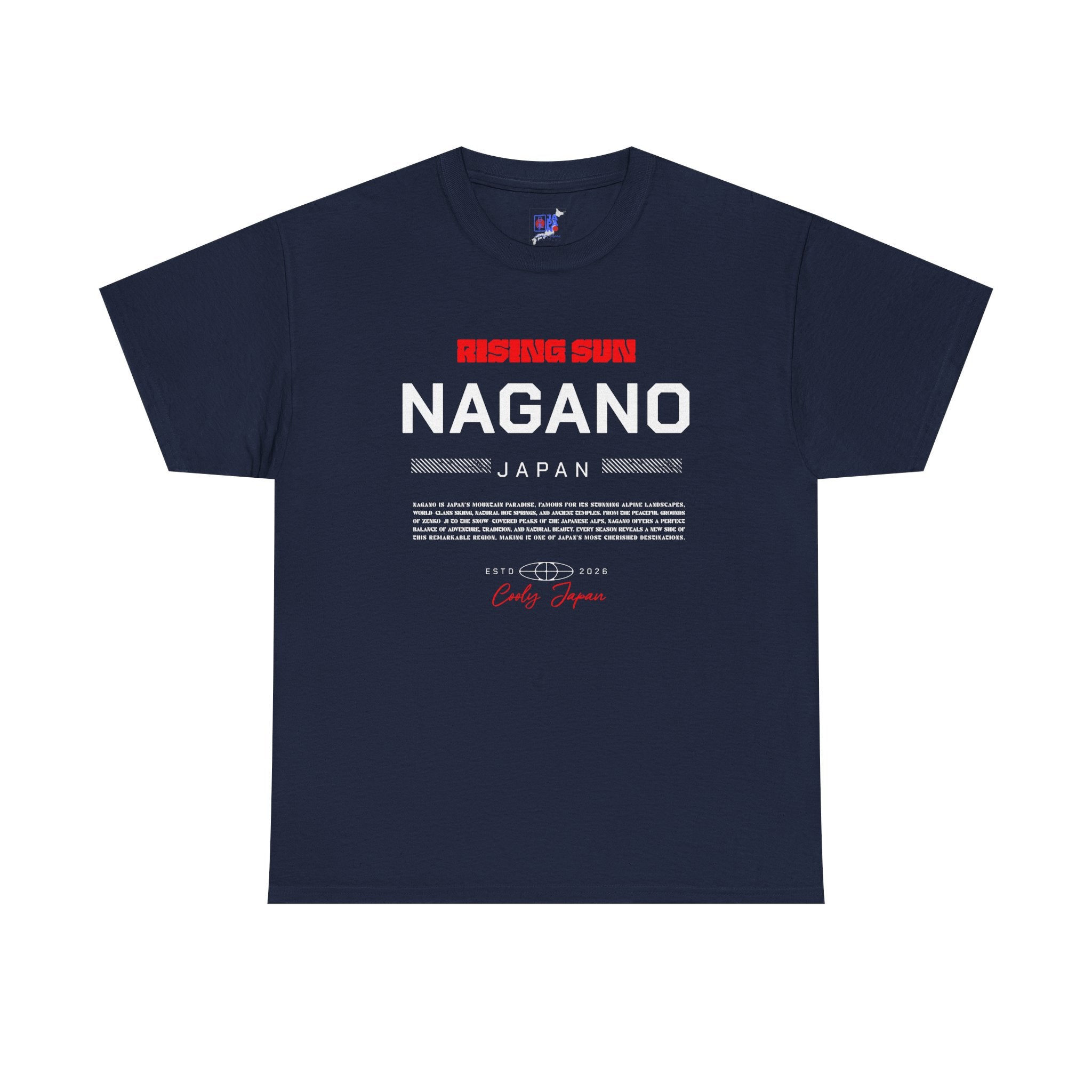 Nagano T-Shirt | 長野 Japanese Alps & Snow Monkey Japan City Tee | Designed by Japanese