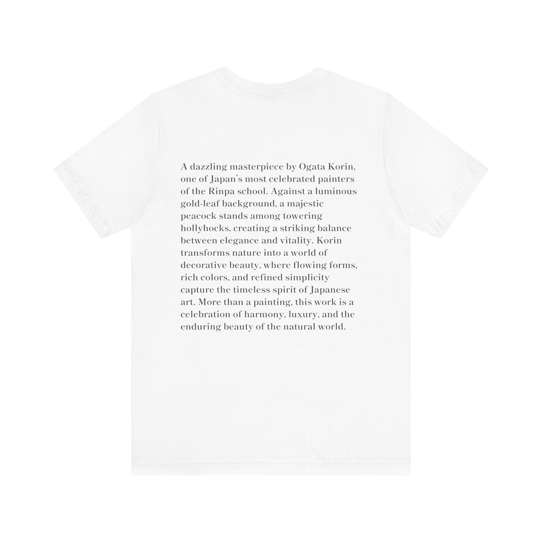 Korin Ogata "Peacock and Hollyhocks Screen", Japanese Art Museum T-Shirt