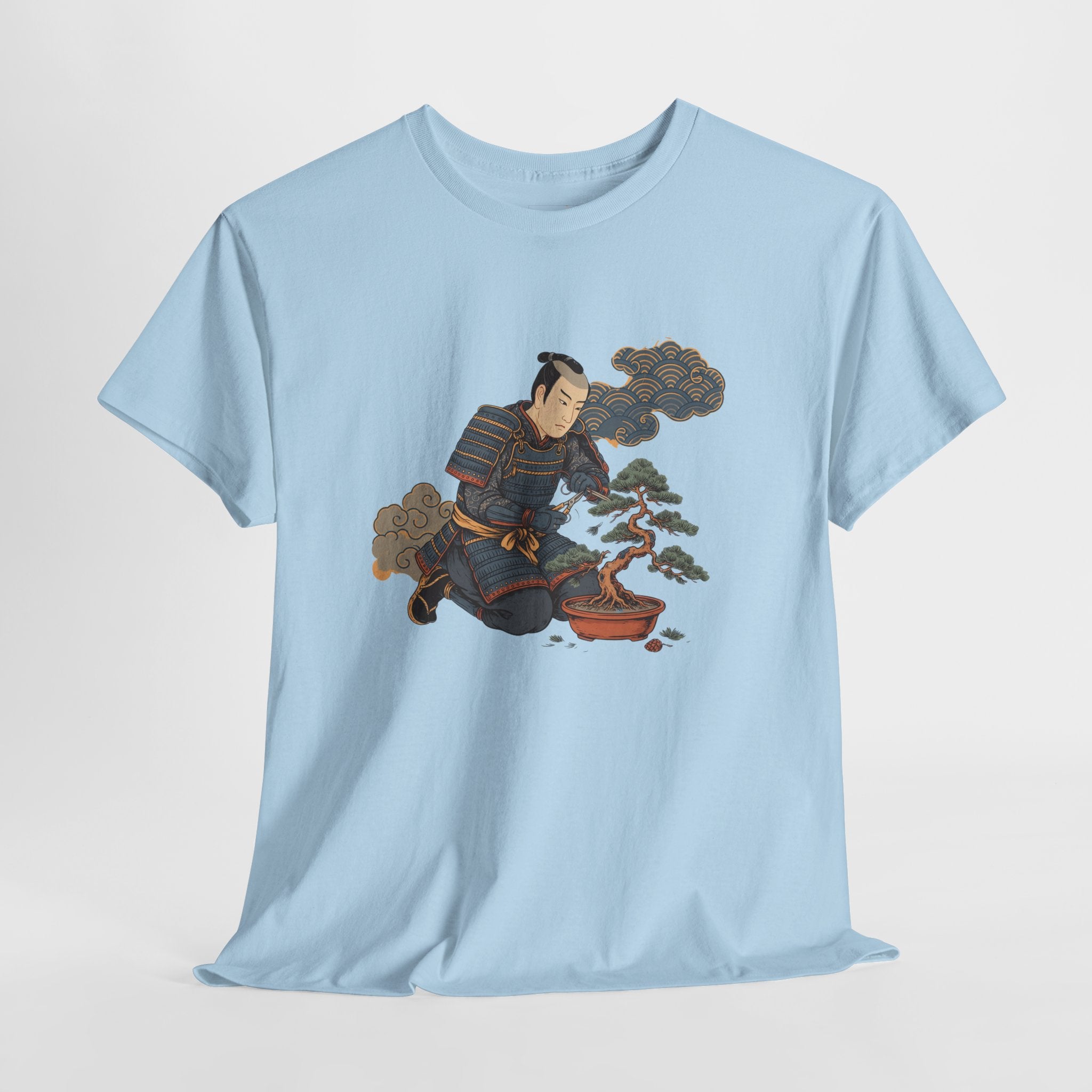 Bonsai Master Samurai T-Shirt, Japanese Ukiyo-E Bonsai Warrior Tee, Zen Gift for Bonsai Lovers, Tree Hobbyists & Plant Dad Gift