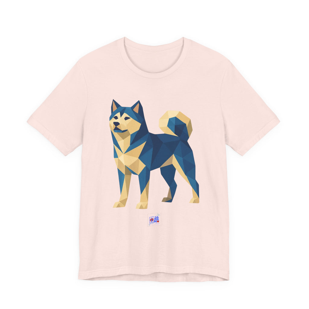 Geometric Shiba Inu T-Shirt — Low Poly Japanese Dog Art Tee
