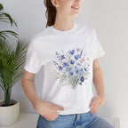 Japanese Autumn Garden Floral Tee | Kikyo Cosmos Morning Glory Bouquet