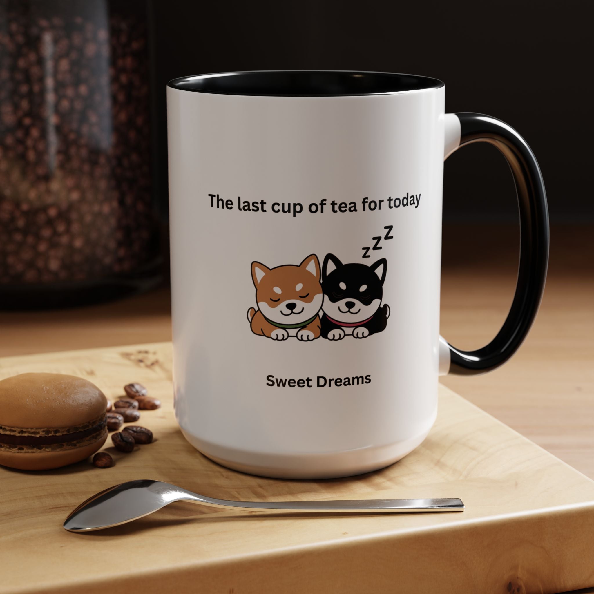 Shiba Inu "Sweet Dreams" Mug, The Last Cup of Tea for Today, Japanese Dog Cute Gift Mug