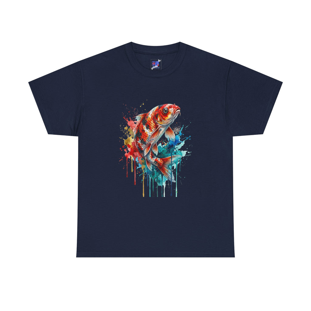 Koi Fish Watercolor T-Shirt — Vibrant Drip Art Tee