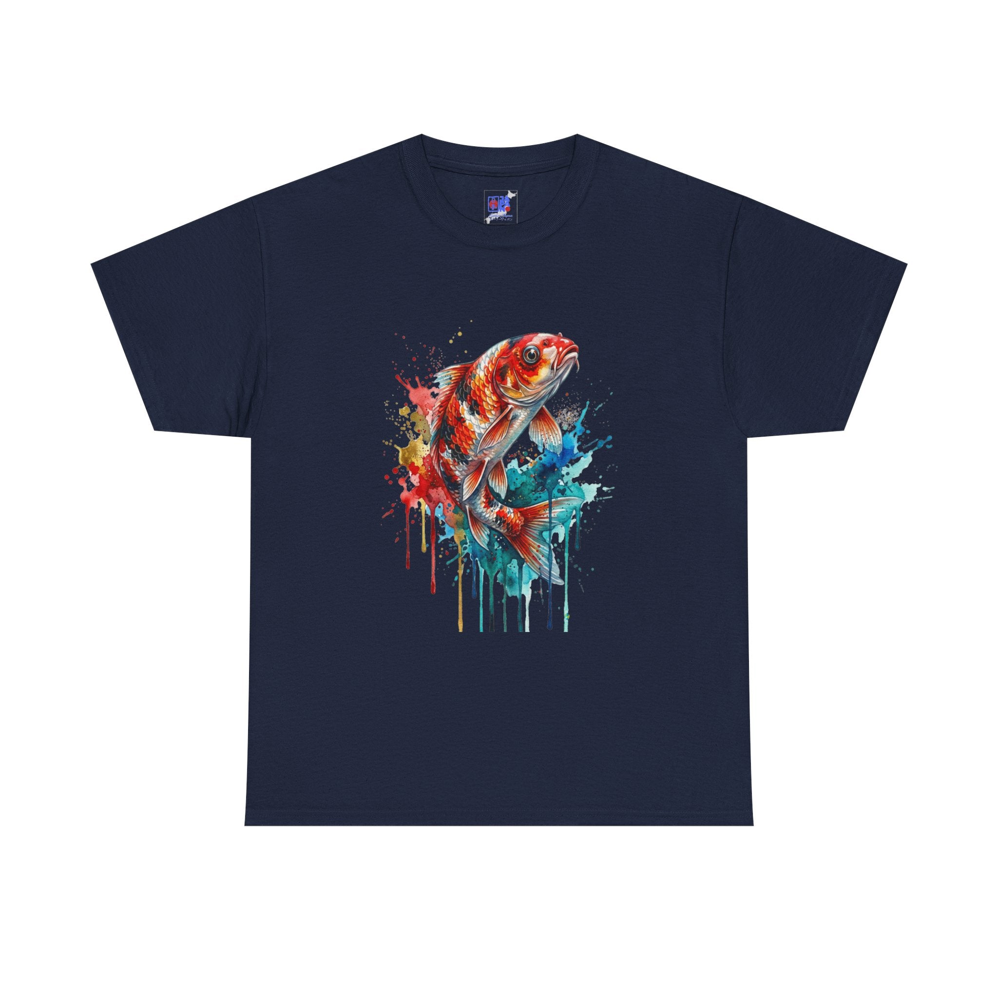 Koi Fish Watercolor T-Shirt — Vibrant Drip Art Tee